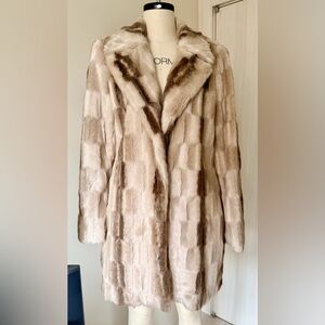 Etcetera Cream and Brown Teddy Jacket